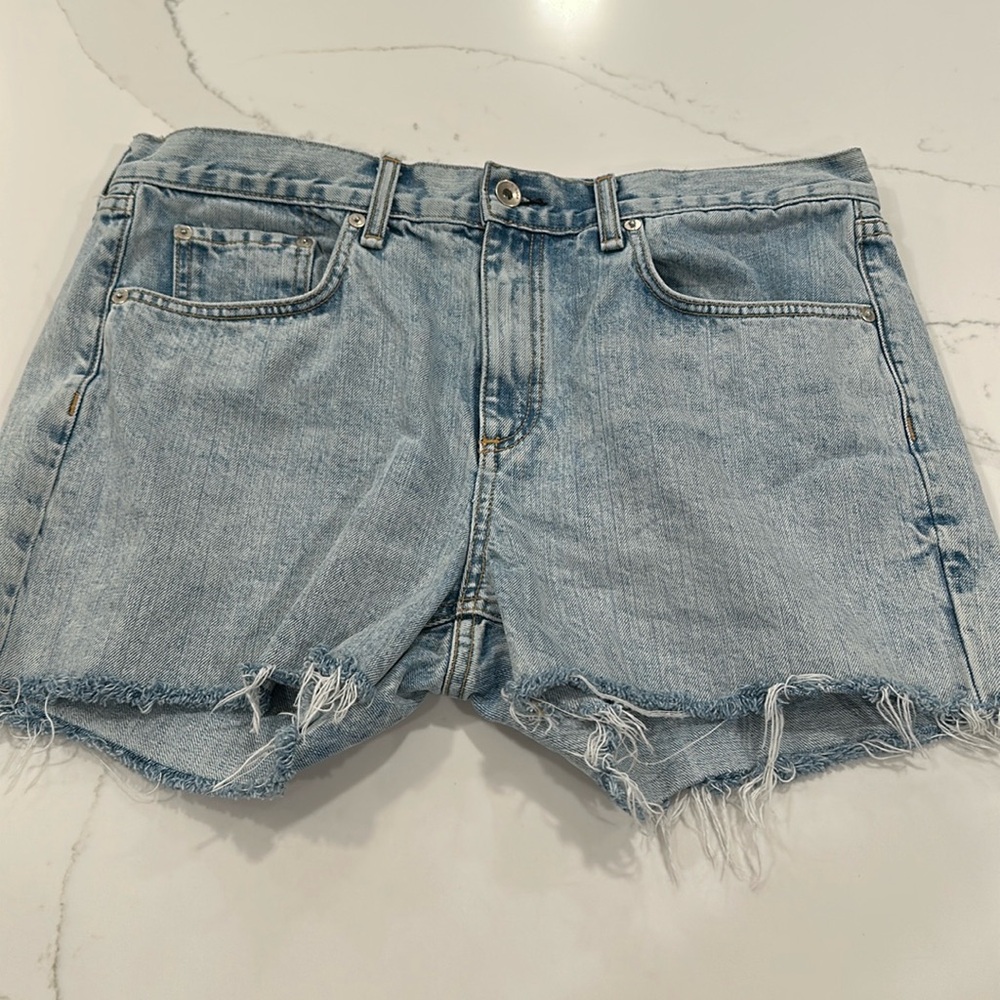 Rag & Bone jean shorts cut off light denim size 30